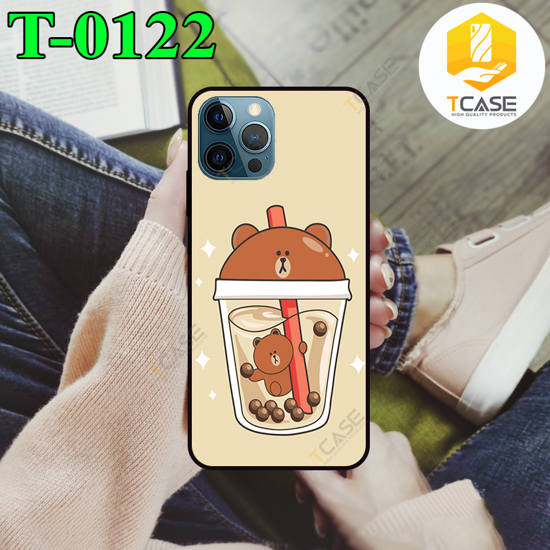 Ốp lưng Tcase dành cho iphone 12 mini in hình trà sữa cute