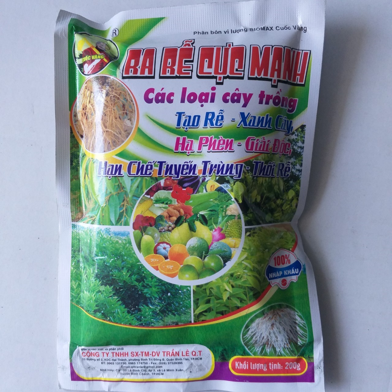 Phân bón vi lượng Biomax Cuốc Vàng - Ra rễ cực mạnh