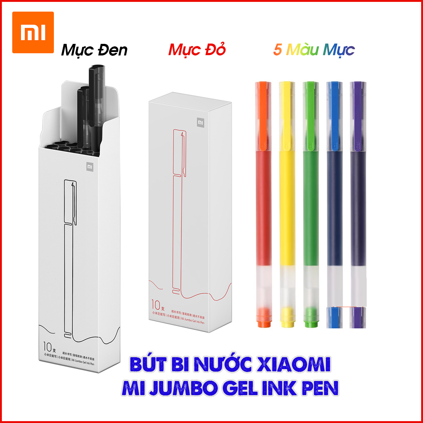 Bộ bút bi nước xiaomi - mi jumbo gel ink pen