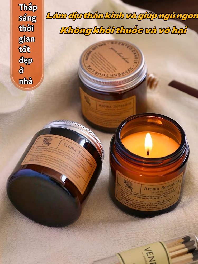 Nến thơm Hàm lượng tịnh 100g Sản phẩm đậu nành tự nhiên vô hại nến không khói Giúp ngủ ngon Quà lưu niệm quà sinh nhật quà lưu niệm nến trang trí tiệc cưới Nến thơm gia đình
