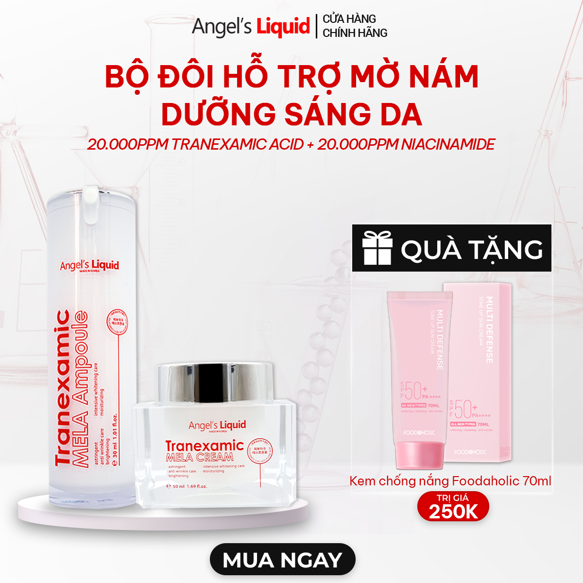 Bộ Sản Phẩm Tranexamic Acid Xoá Thâm Đỏ