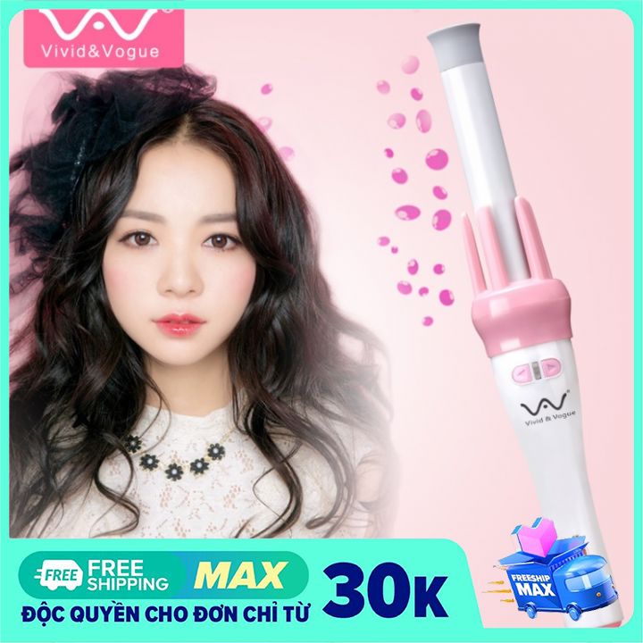 [HCM]Máy Uốn Tóc ViVi MiNi Tự Động 360 Độ 40W -Uốn Lọn Gợn Sóng Tiện Lợi Dễ Dàng Tốc độ Uốn Cực Nhanh Điện áp 220V (Trắng hồng)- Máy Uốn Tóc Tự Xoay Cực Dễ Sử Dụng Uốn Lọn Cực Đẹp