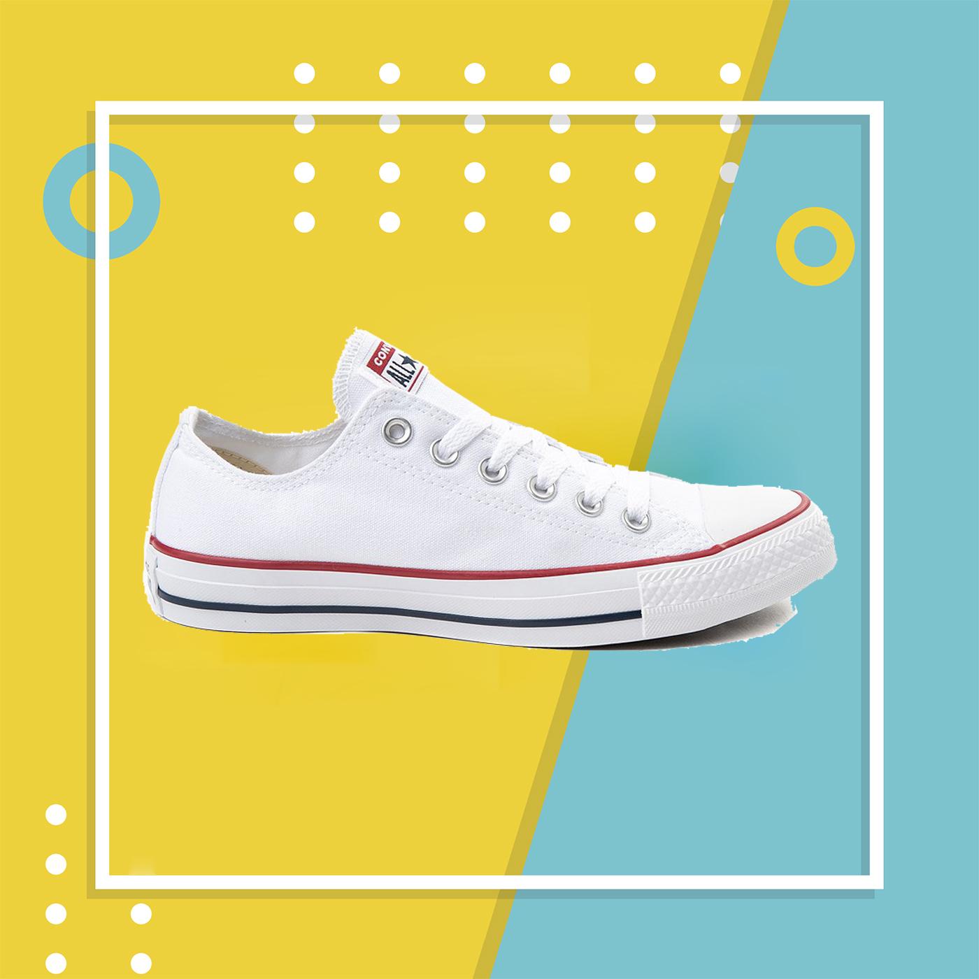 Giày Converse Classic trắng, giày thể thao nam nữ đầy đủ tem/tag/mác FULLBOX + Tặng dây giày