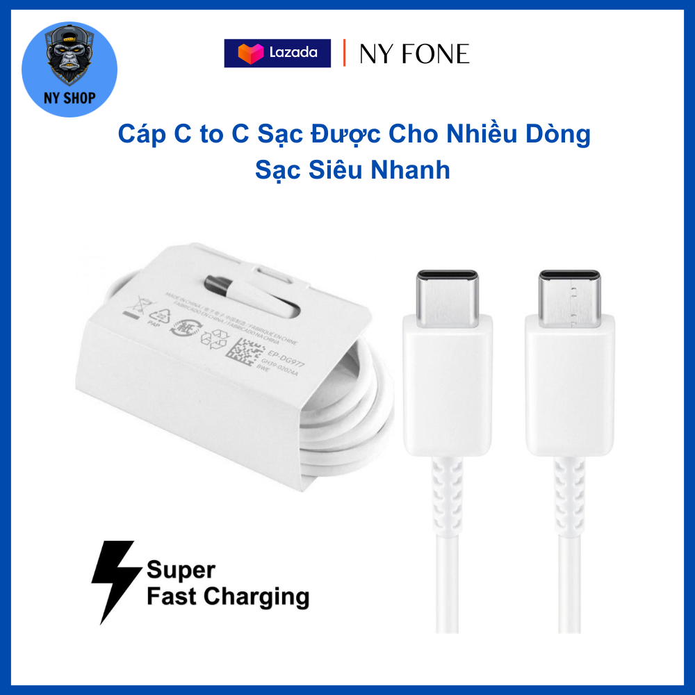 Cáp sạc siêu nhanh ss đầu dẹp - tyc zin - bảo hành 12 tháng