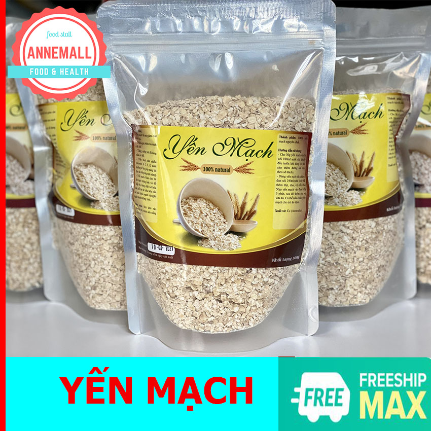 Yến Mạch Cán vỡ Ăn Liền, giúp giảm cân và cho bé ăn dặm, yến mạch được nhập khẩu nguyên Bao từ  Úc, Đóng Gói túi 500g