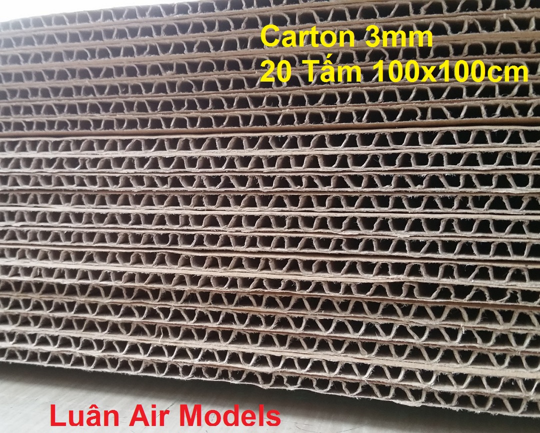 [HCM][1mx1m] Combo 20 tấm giấy carton các-tông 3 lớp dày 3mm làm mô hình đóng thùng trang trí (VA124x20) Luân Air Models