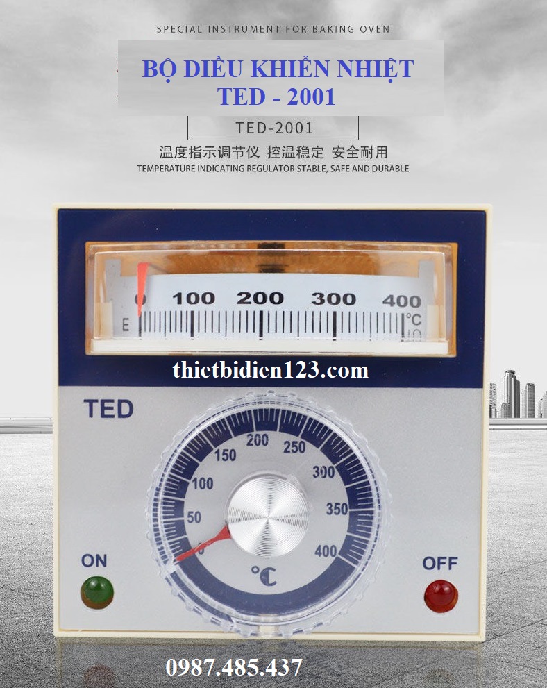 Điều khiển nhiệt độ ted 2001 - bộ điều khiển nhiệt độ 0-400 độ c đầu ra relay