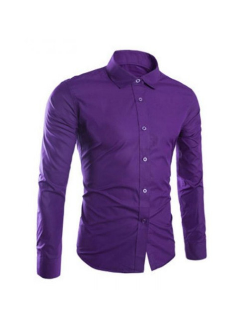 [HCM]Áo sơ mi  nam công sở dài tay màu tím