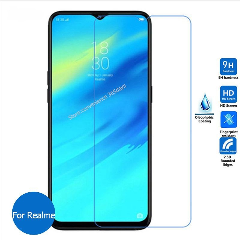 Kính cường lực trong suốt Realme 5i (Kèm miếng lau)