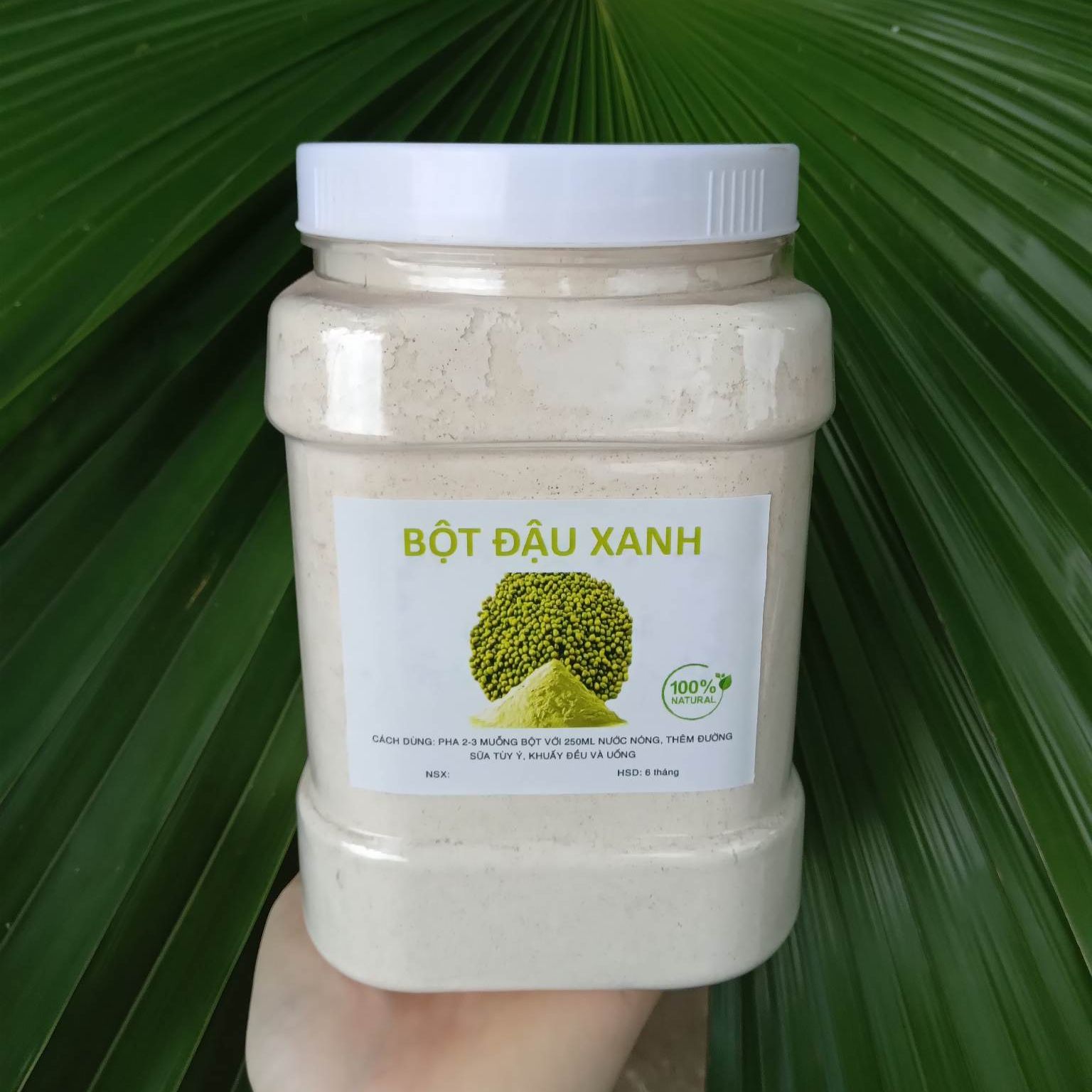 [Hũ 1kg] Bột đậu xanh rang nguyên chất, uống thanh nhiệt, đẹp da, chống lão hóa