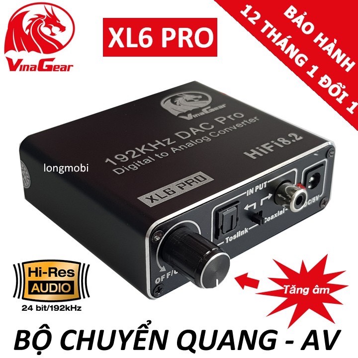 [RẺ VÔ ĐỊCH] Bộ chuyển đổi âm thanh Digital sang Analog Vinagear XL6 PRO - Chính Hãng