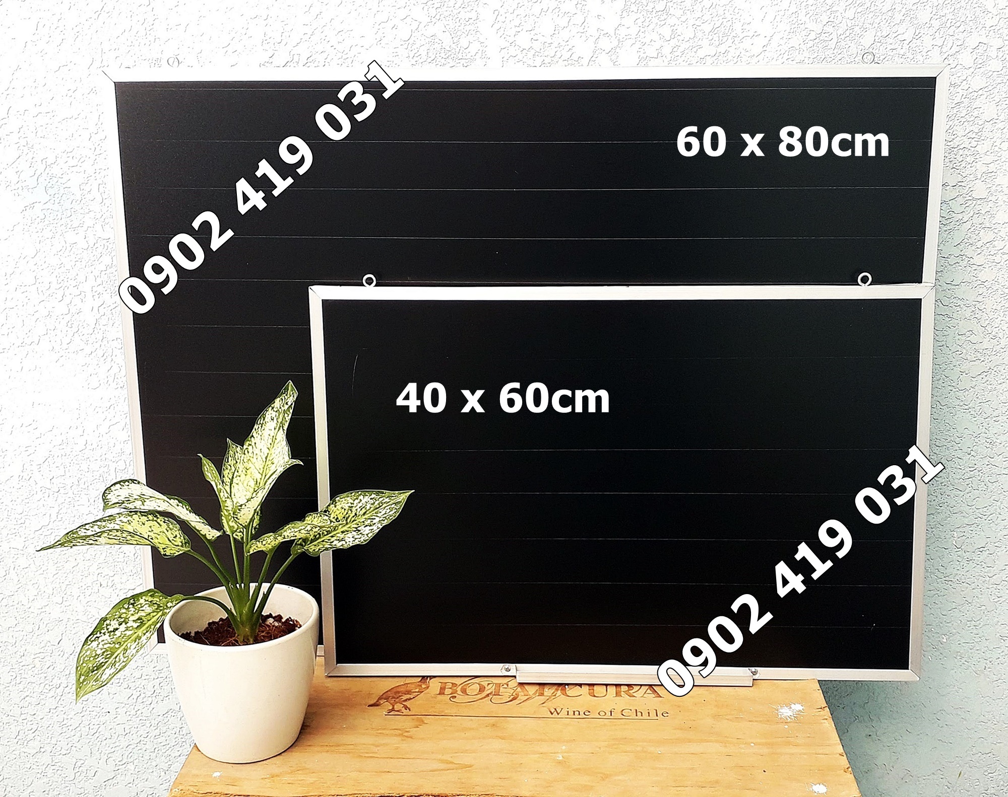 Bảng Đen Viết Phấn 40 x 60cm, dùng thiết kế quảng cáo cho quán cà phê, nhà hàng, khách sạn, quán ăn