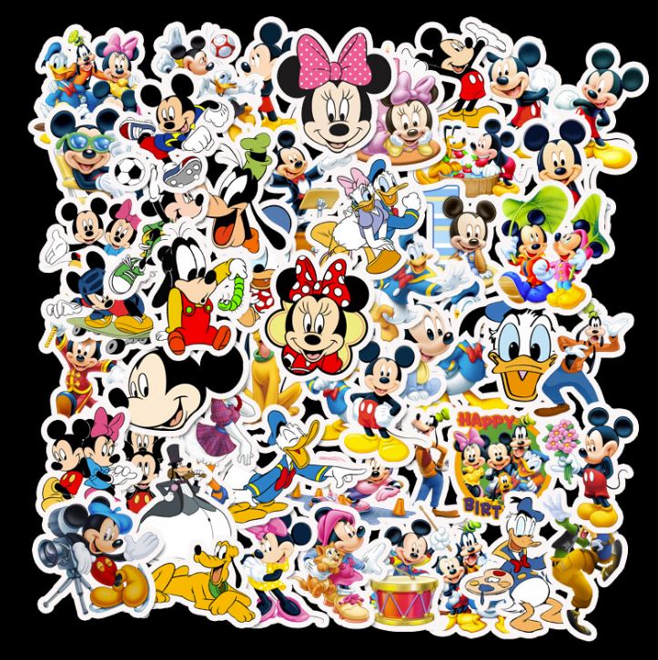 Sticker MICKEY MOUSE nhựa PVC không thấm nước, dán nón bảo hiểm, laptop, điện thoại, Vali, xe, Cực COOL #26