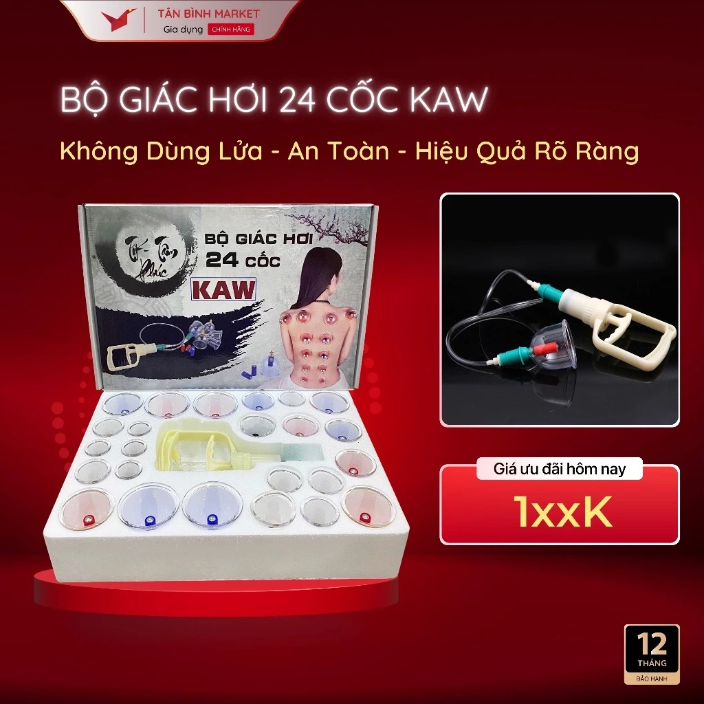 Bộ giác hơi chân không KAW - không dùng lửa, máy cạo gió giác hơi, đồ cạo gió, BỘ GIÁC HƠI 24 ỐNG CAO CẤP TRONG Y HỌC CỔ TRUYỀN - TOP Mặt hàng bán chạy không nên bỏ qua