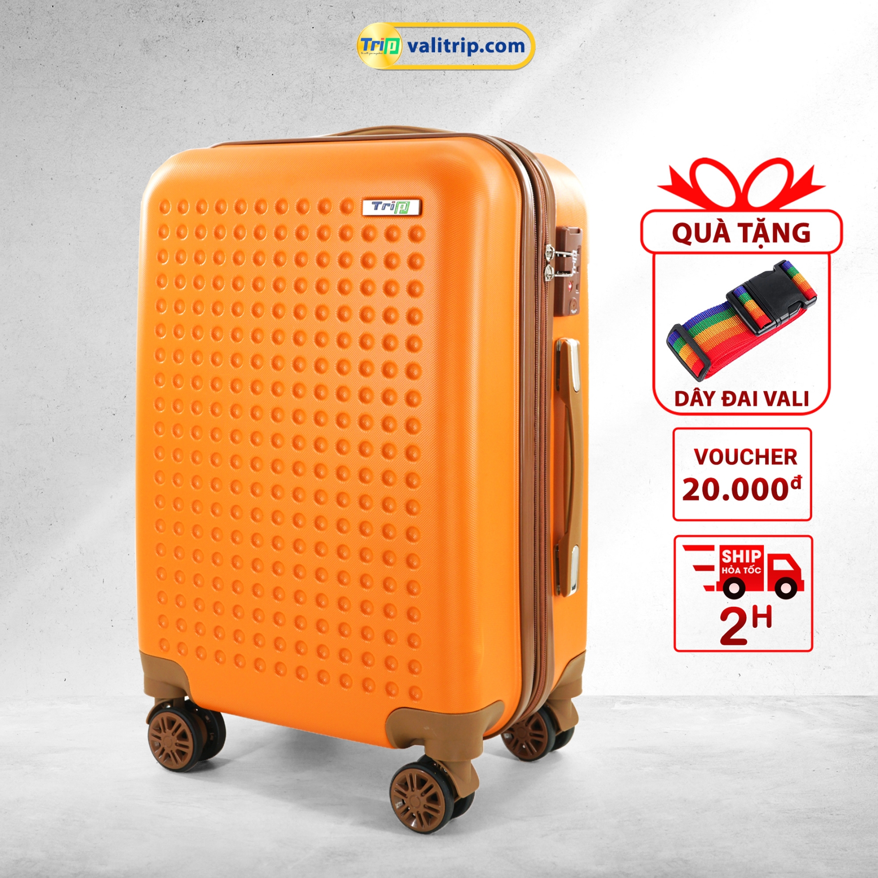 MIỄN PHÍ SHIP - TẶNG DÂY ĐAI - Vali TRIP P803A Size 20inch có dây kéo mở rộng - Bảo hành 5 năm