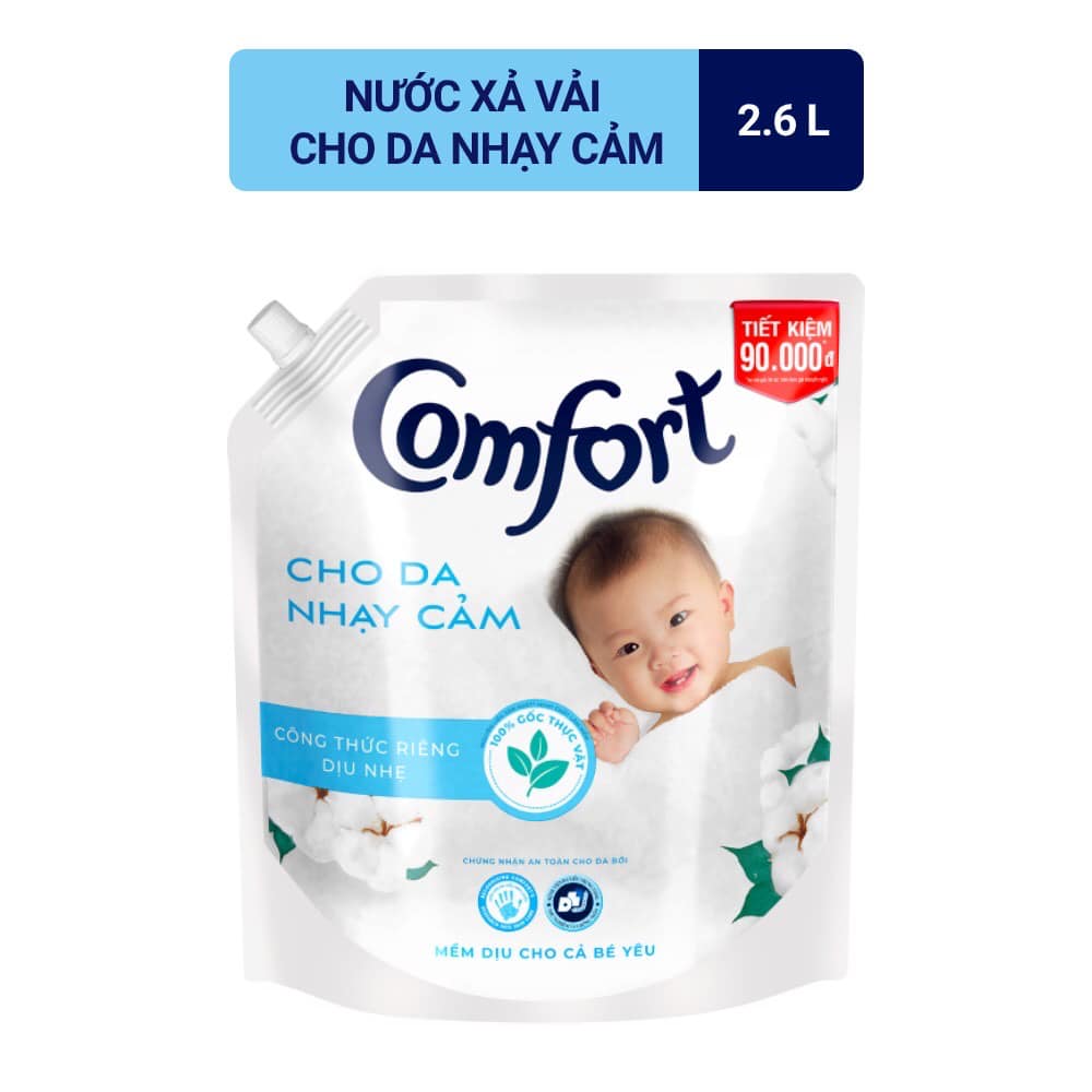 Nước xả vải comfort cho da nhạy cảm túi 2.6l