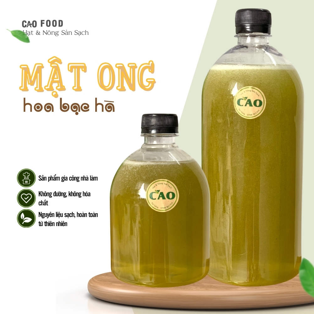 Mật ong hoa bạc hà CAO Food từ Hà Giang - cam kết mật ong nguyên chất nguyên vị 100%
