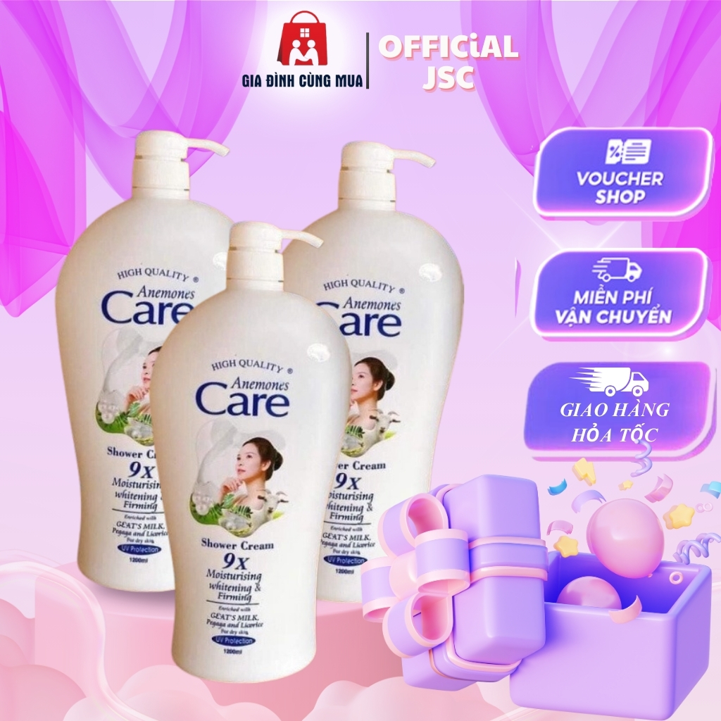 Combo 2 chai sữa tắm care chai siêu to 1200ml/chai hương thơm quyến rũ - sữa tắm dê care cho làn da mịn màng như lụa