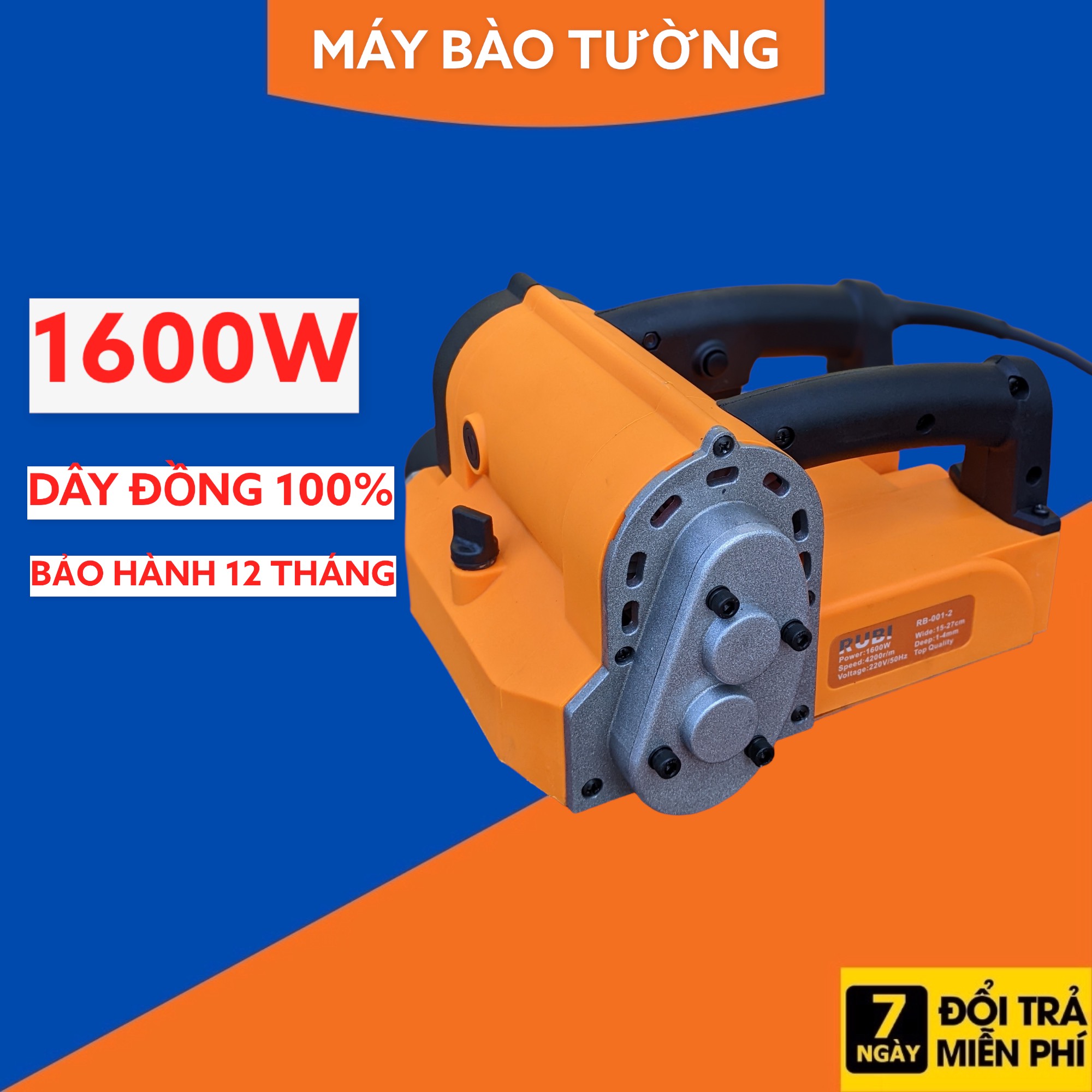 Máy bào vữa tường bào sơn bả RUBI bảo hành 12 tháng