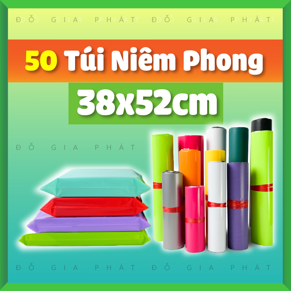 [HCM]Túi Gói Hàng Niêm Phong Tự Dính Chống Thấm Nước []50 Túi[] Size []38x52cm[] Đóng Gói Hộp Giày Loại To Áo Khoác Đơn Nhiều Mặt Hàng DOJA