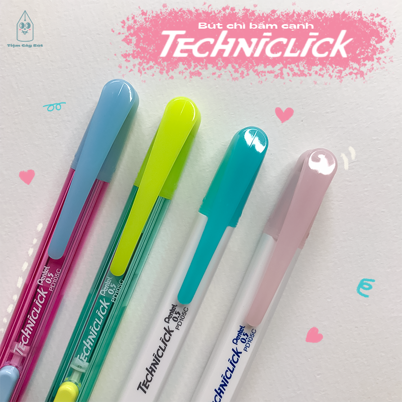 Bút chì kim bấm cạnh Pentel Techniclick cỡ ngòi 0.5mm