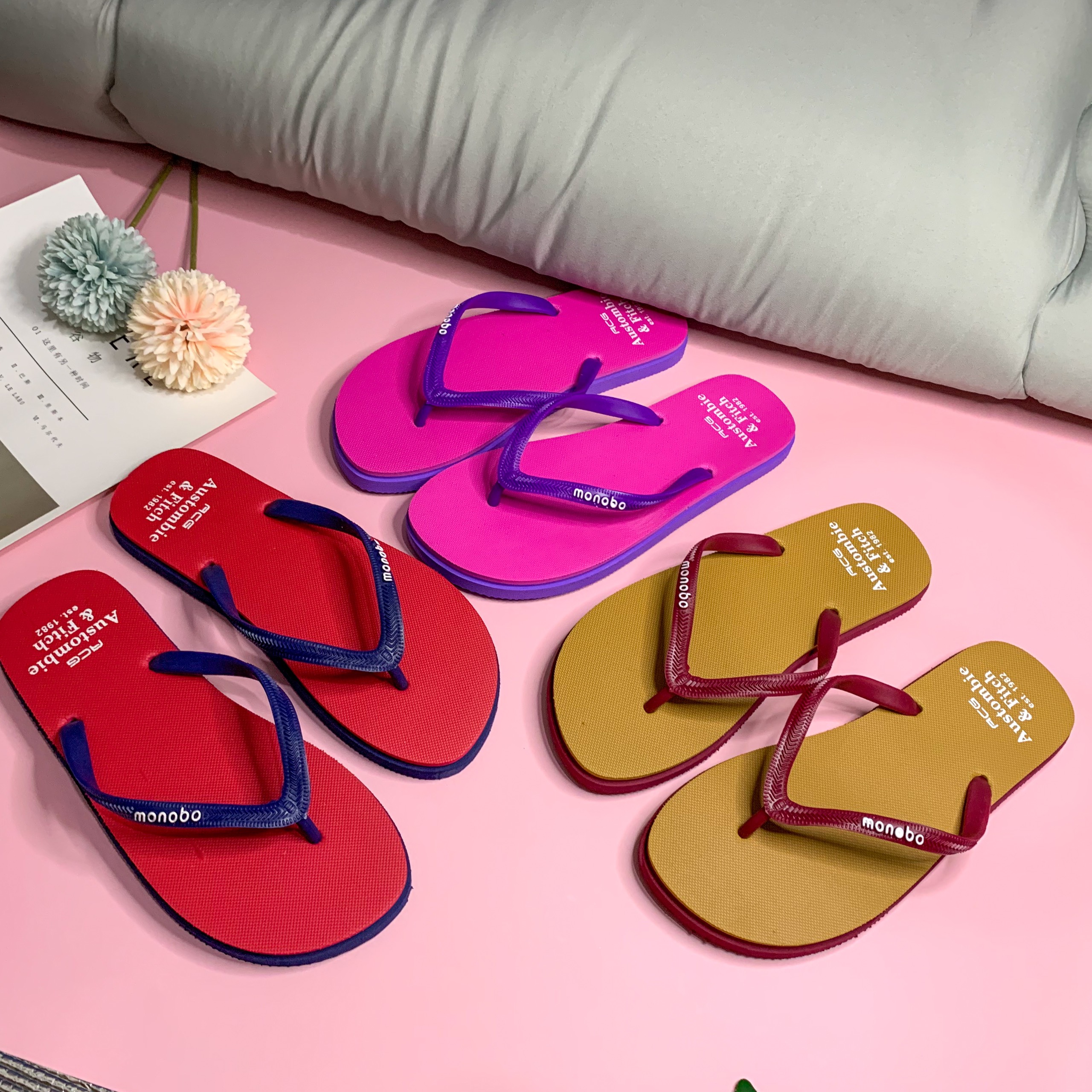 [HCM]Dép tông nữ xỏ ngón MONOBO 2 lớp đi biển mùa hè - DL043