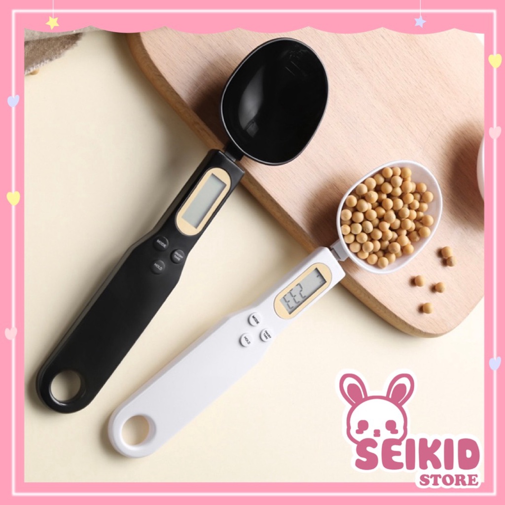 (Tặng pin ) Cân Điện Tử Tiểu Ly Dạng Thìa đong đo gia vịđồ ăn dặm chính xác cho bé 500/01g Seikid Store