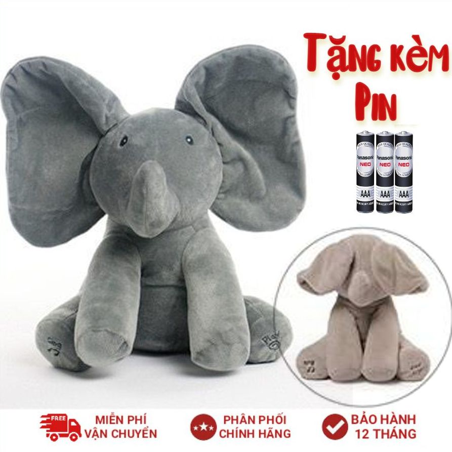 Voi con dễ thương chơi ú òa, Voi ú òa ngộ nghĩnh cho bé từ 6 tháng tuổi