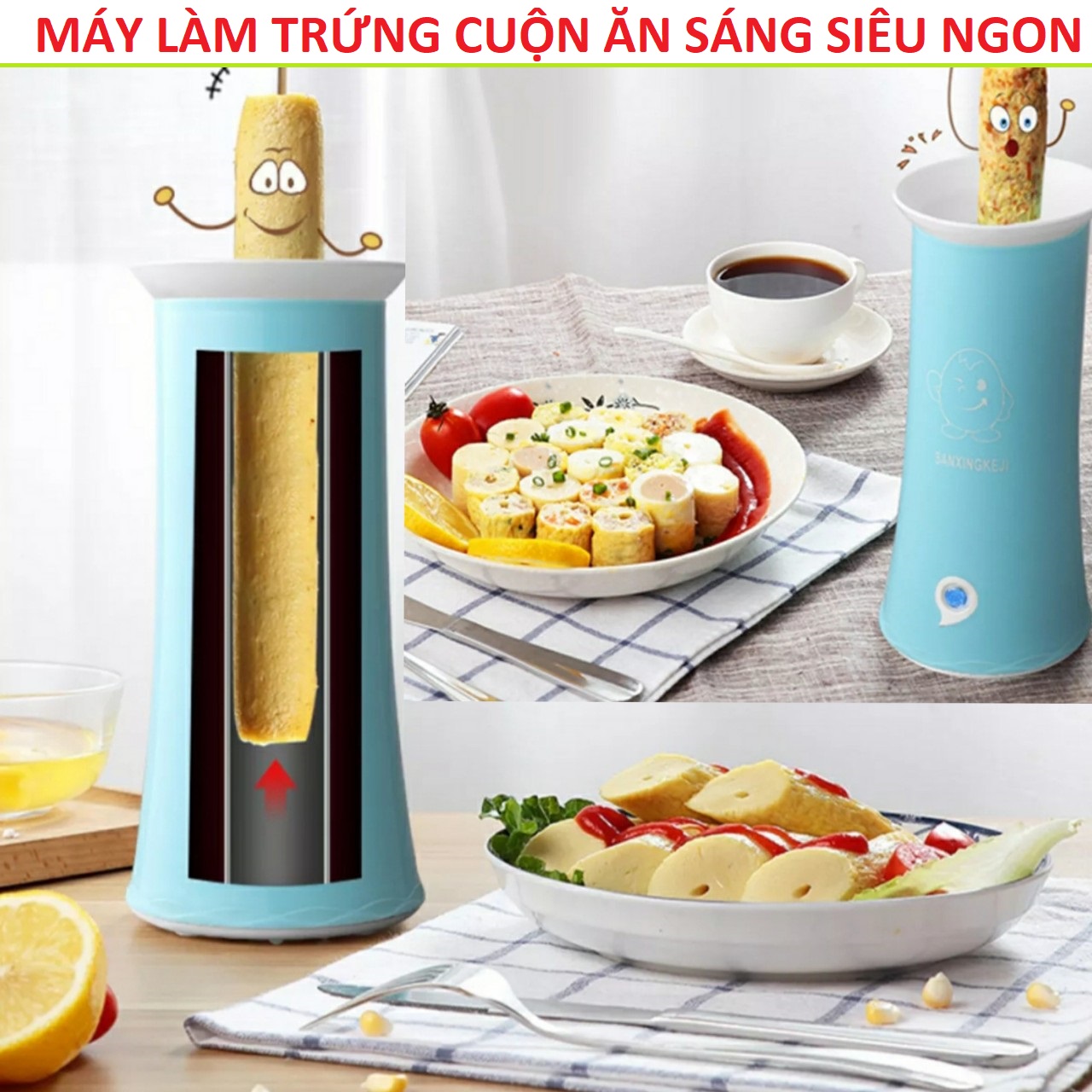 Máy làm trứng cuộn ăn sáng ăn vặt tự động siêu ngon loại tốt tiện dụng nhanh chóng , Máy cuộn trứng tự động siêu nghon cho bữa ăn sáng hoàn hảo , máy đánh trứng cuộn