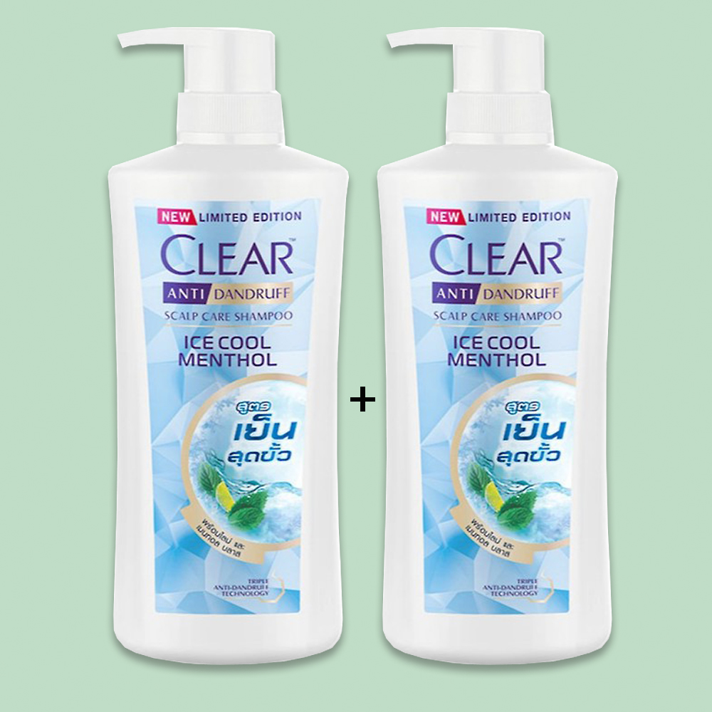 [ MẪU MỚI SẠCH GÀU HƠN ] Combo 02 Chai Dầu gội Clear Thái Lan 410ml bạc hà tươi mát trị gàu, Hạn sử dụng đến 36 tháng kể từ ngày sản xuất. Healthy Food House