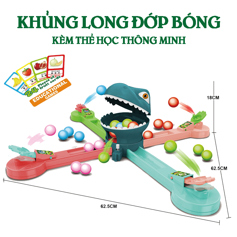 Bộ trò chơi bóng rổ mini mô hình khủng long bắt bóng
