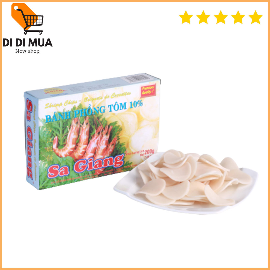 400gram BÁNH PHỒNG TÔM Sa Giang (loại ngon 5 tôm) chất lượng hảo hạng (đóng 2 hộp riêng tiện bảo quản và sử dụng)
