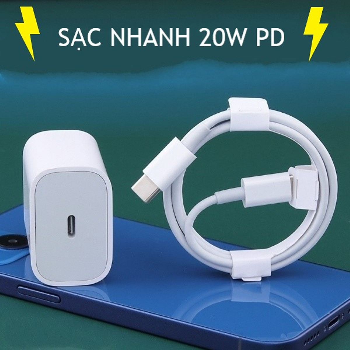 Bộ sạc nhanh PD 20W Dành Cho 8-14prm, Sạc Nhanh Ổn Định Chống Cháy Nổ , Chế Độ Sạc Thông Minh Tự Ngắt Khi Đầy Pin