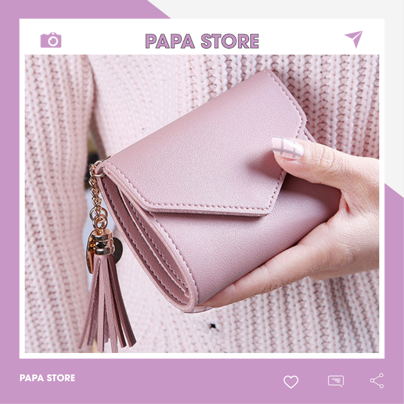 Ví nữ cầm tay mini dễ thương nhỏ gọn giá rẻ nhiều ngăn bỏ túi THỜI TRANG PAPA STORE VN01