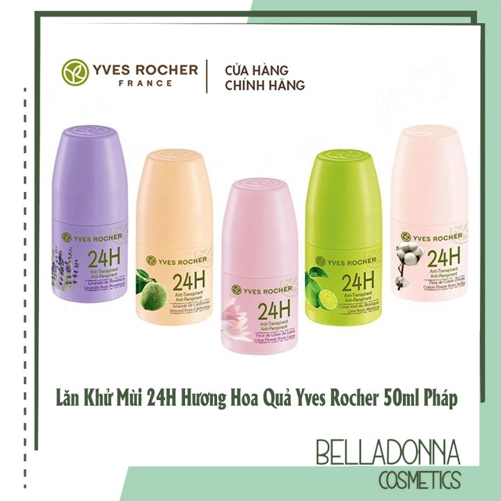 Lăn Khử Mùi Yves Rocher Hương Hoa Cotton ANTI Perspirant India Cotton Flower 50ml