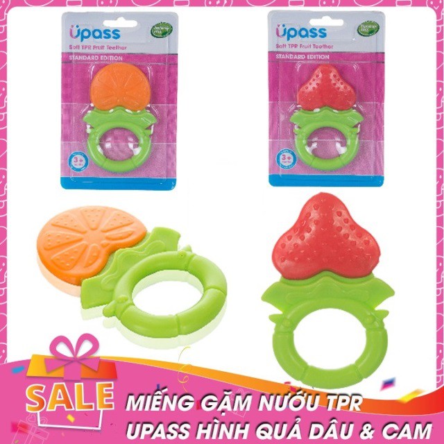 Gặm nướu tpr hình hoa quả giảm ngứa lợi sạch miệng an toàn cho bé upass up0501w