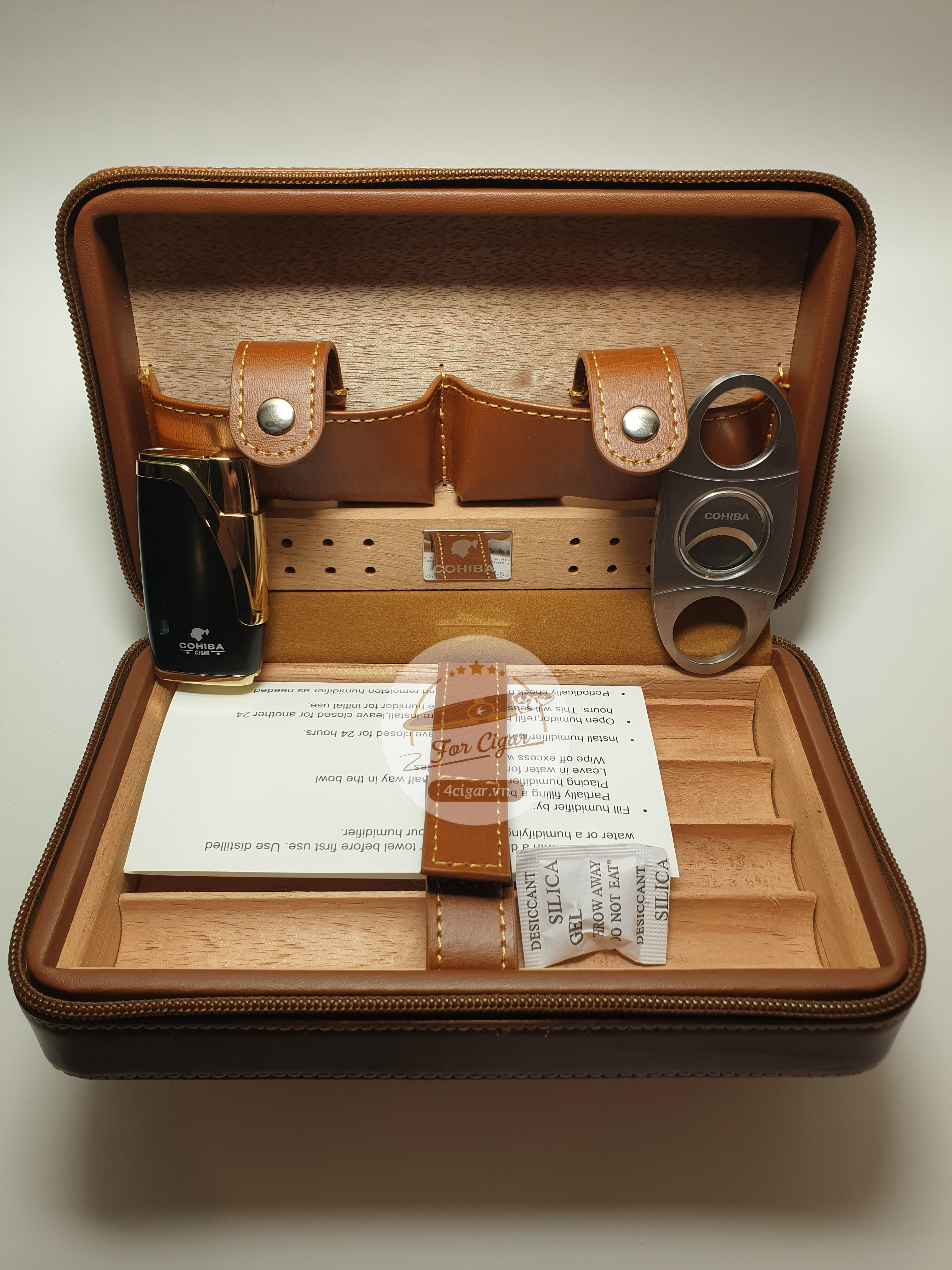 Hộp đựng cigar 4 điếu xj-t104