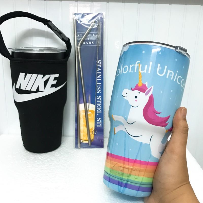 Ly Giữ Nhiệt 900ml Thái Lan Tặng Kèm 2 Ống Hút + Túi Xách