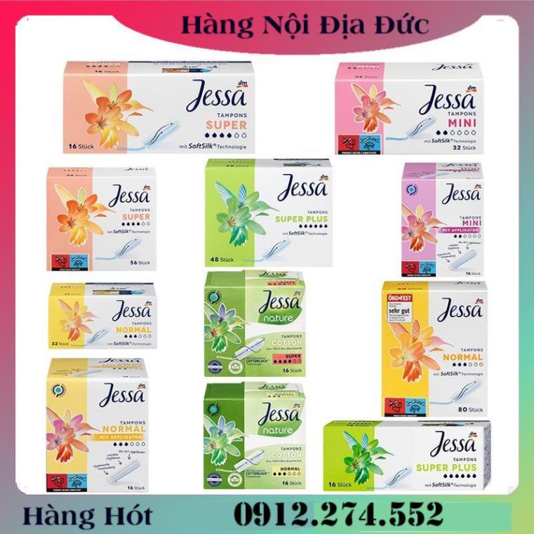 Băng vệ sinh Tampon Jessa Đức đủ size - Date mới đủ Bill