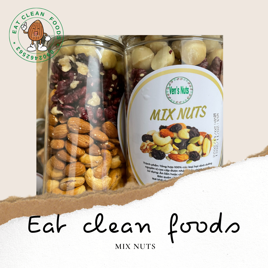 4 loại hạt sấy chín - hũ 500gr