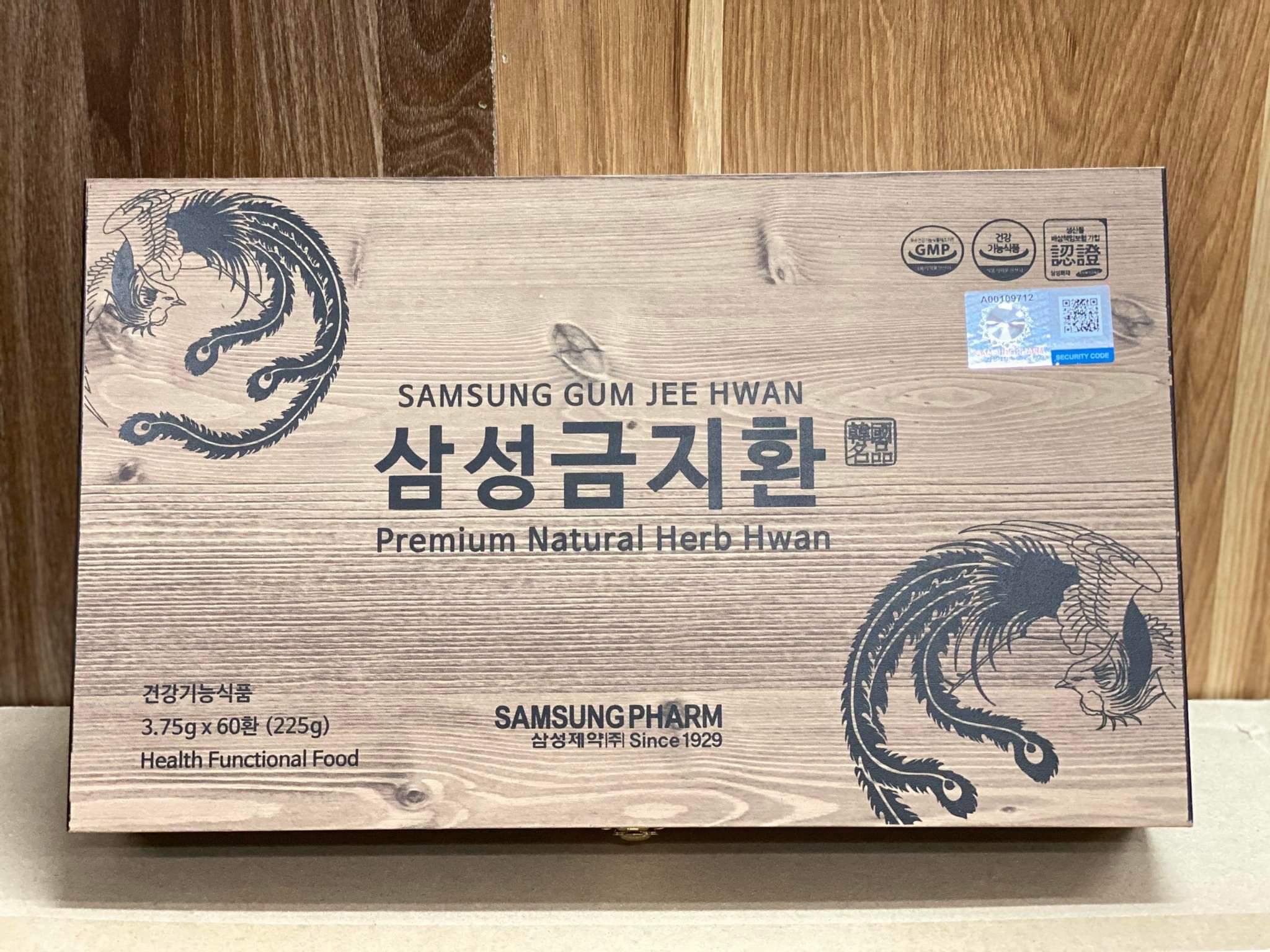 CHÍNH HÃNG An cung ngưu hoàng hoàn Samsung Hàn Quốc hộp gỗ 60 viên x 3.75gr - điều hòa huyết áp, phòng ngừa các bệnh của người cao tuổi, TRỢ GIÁ TỐT