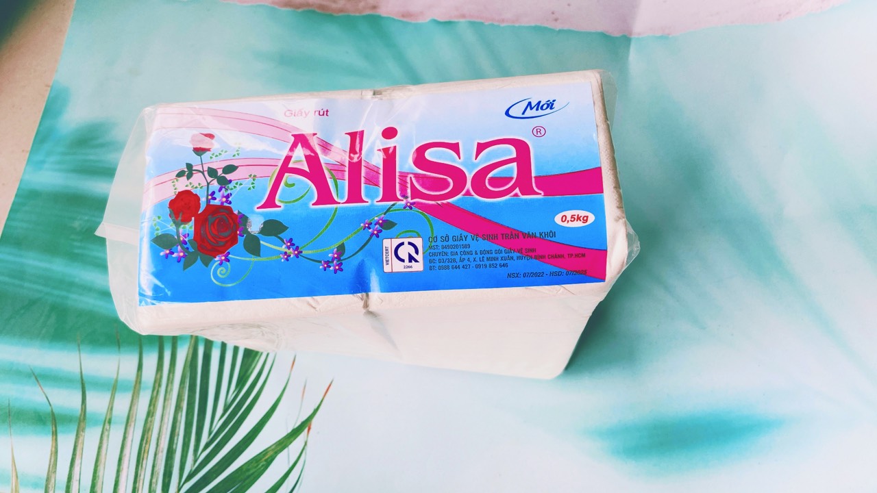 1 bịch khăn giấy rút alisa 2 lớp cao cấp mùi hương nhẹ an toàn cho da - bịch 500gr