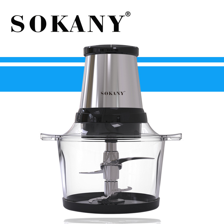 Sokany 7004A multifunction food blender with capacity of 800W has 2 layers of knives and 2 powerful grinding speed