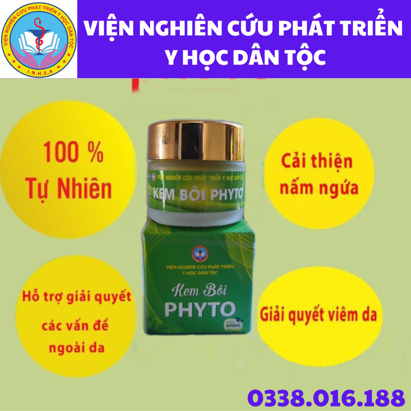 Kem bôi phyto xóa tan ác mộng trên da , sản phẩm do Viện Nghiên Cứu Y Học Dân Tộc nghiên cứu, hộp 20g