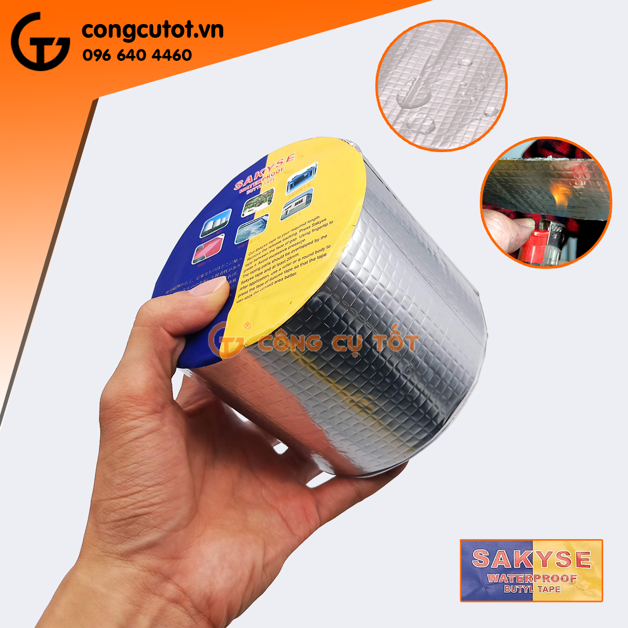 Băng keo siêu dính đa năng - Keo chống dột, chống thấm Nhật Bản SAKYSE các cỡ tùy chọn