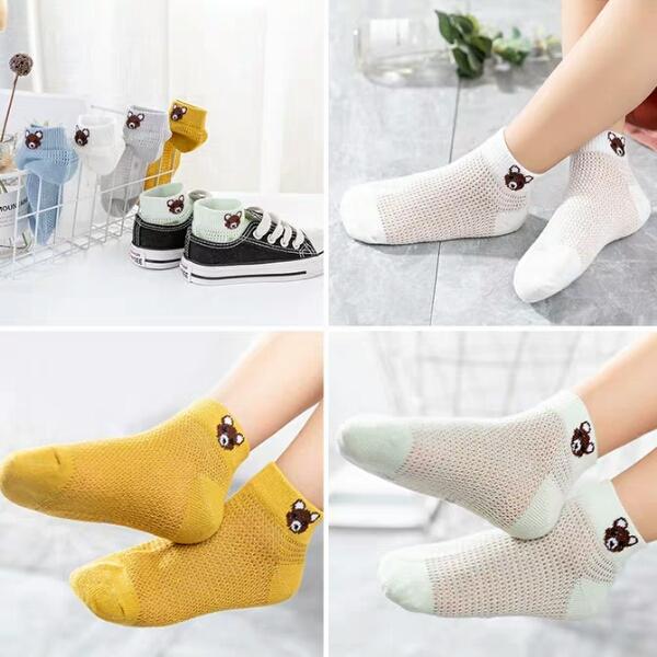 Tất Cho Trẻ Sơ Sinh- Set 5 Đôi Tất Lưới Cho Bé Từ Sơ Sinh Tới 4 Tuổi