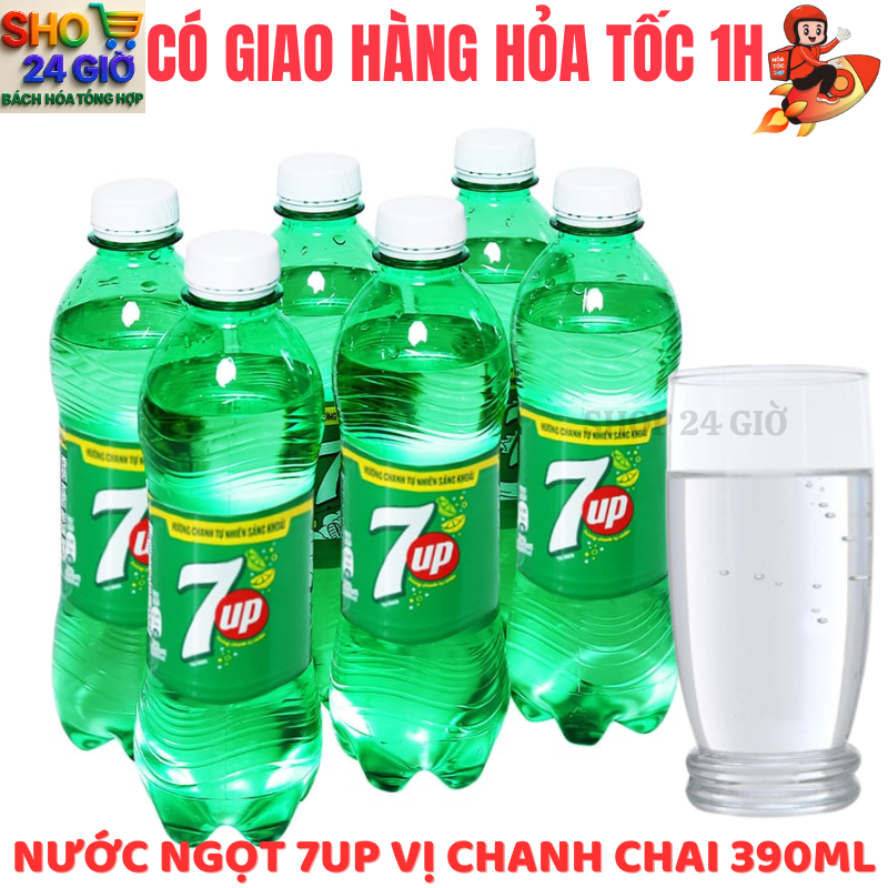 Nước Ngọt 7 UP Có Ga 1 Lốc 6 Chai