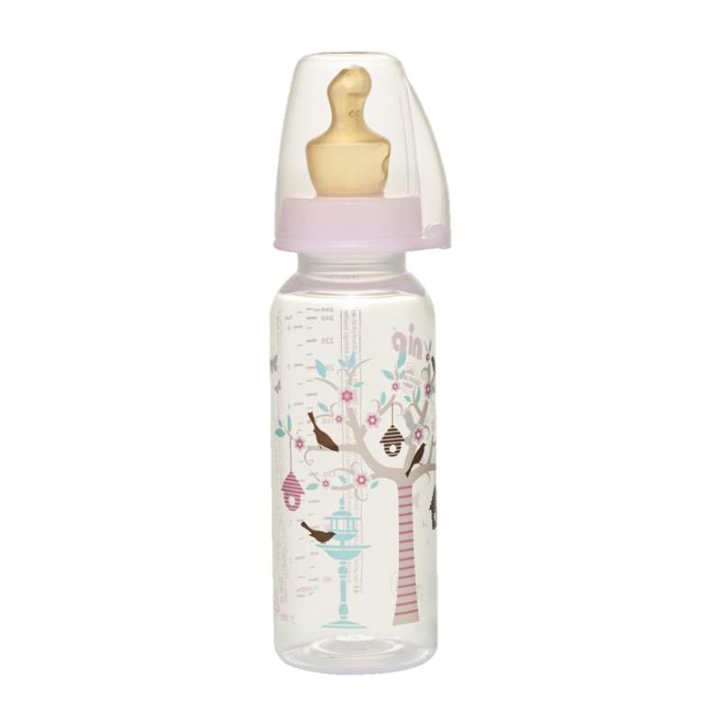 [HCM]Bình uống nước PP cổ thường Family 250 ml cho bé trai núm ty chỉnh nha chống sặc bằng cao su cỡ 2 (từ 6 tháng) lỗ M (dòng chảy vừa)