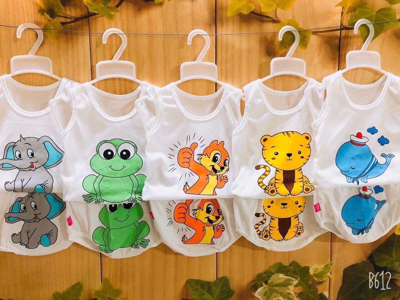 Combo 5 Bộ Mặt Cười Cho Bé Từ 6-15kg | Đồ Bộ Cho Bé | Bộ Mặc Nhà Cho Bé