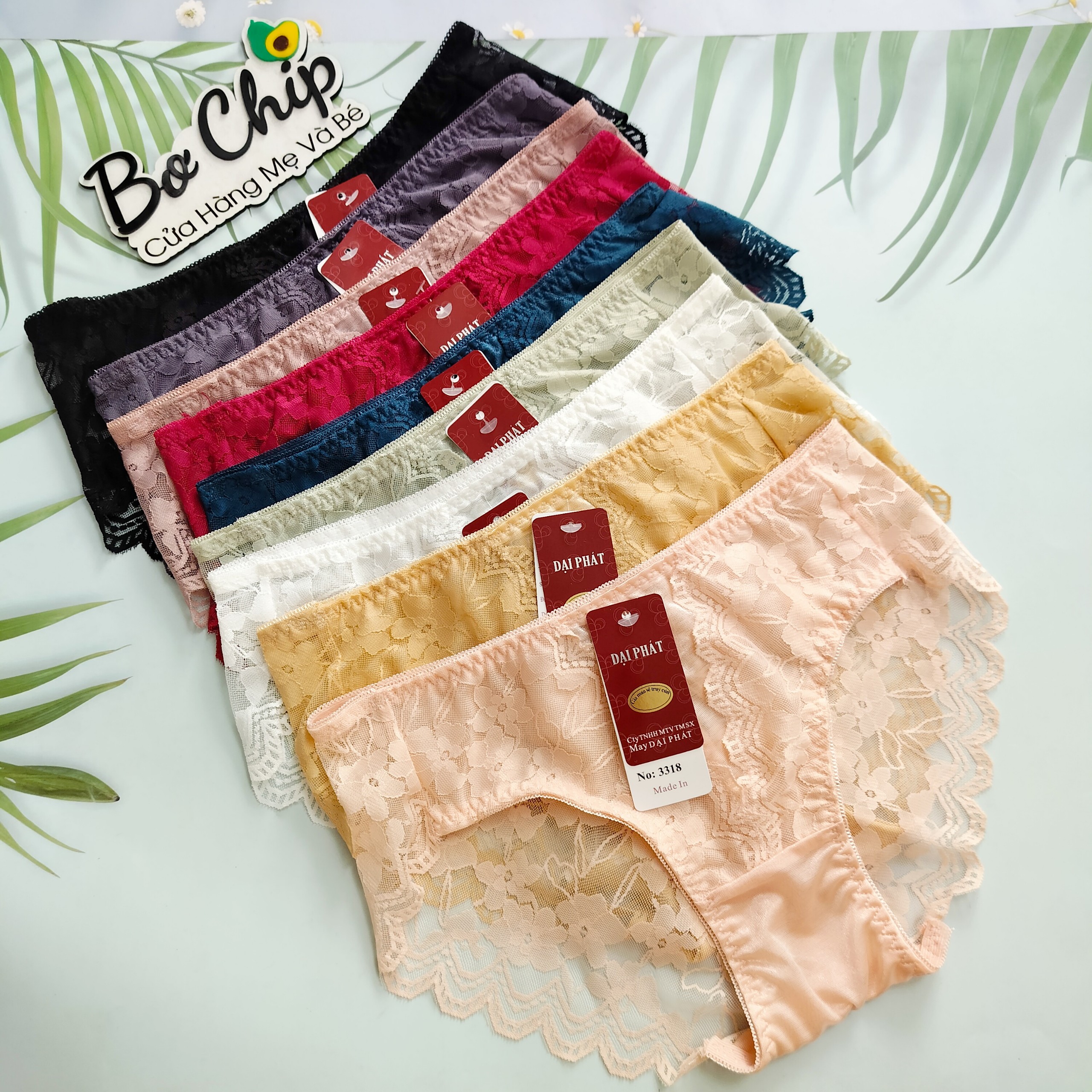 Combo 5 quần lót nữ ren phi lụa cao cấp sexy quyến rũ, siêu mềm mại - BƠ CHIP
